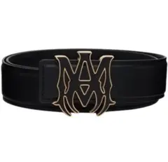 AMIRI アミリ ブラックレザーベルト 黒金