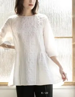 オペークドットクリップ　ブラウス　トップス　チュニック【極美品】