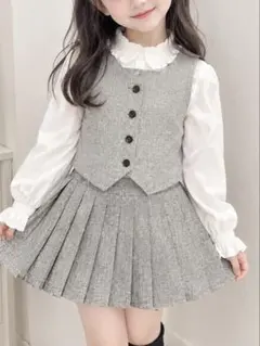 キッズ フォーマル ベスト プリーツスカート 2点セット