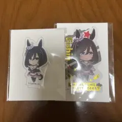 エイシンフラッシュ　アクリルスタンド　ステッカー　百均　ウマ娘