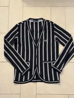 フレッドペリー ストライプ柄ニットカーディガン JP S