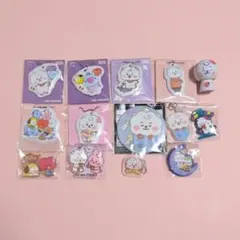 BT21 RJ ラバーマスコットキーホルダー バッヂ チャーム まとめて