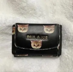 PAUL&JOE ポールアンドジョー 財布 三つ折財布 黒 猫のサムネイル
