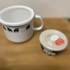 【新品】moz ホーローストックポット陶器製レンジパック 保存容器のサムネイル