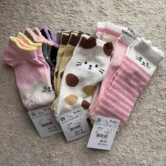 西松屋 女の子 靴下まとめ売り 9足 新品未使用 キッズ靴下 15-20cm