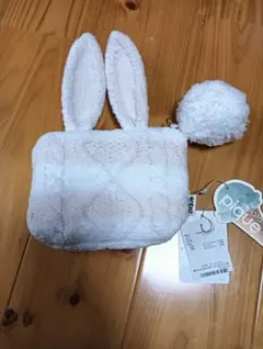 ジェラートピケ うさぎニットポーチ