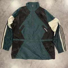 adidas ナイロンジャケット ダークグリーン