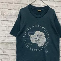 USA製90sヴィンテージTシャツ！シングルステッチブルー　古着L 0702