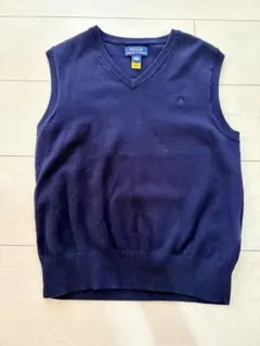 Polo Ralph Lauren Vネック キッズ　ベスト　ネイビー　7
