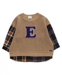 新品100-130 ベストレイヤード風トレーナー