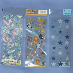 シール　ステッカー　魚　動物　星　水族館　キラキラ　ぷくぷく