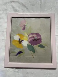 透明水彩原画パンジー春の花飾りA - メルカリ