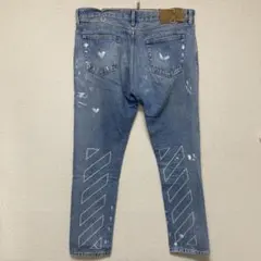 OFF WHITE Diag Outline Paint デニムパンツのサムネイル