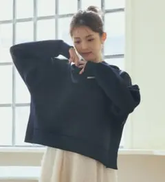 ランティナム】ベージュフード付きスウェット M - メルカリ