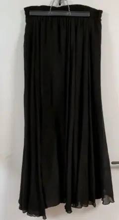 ロングフレアスカート　ブラック