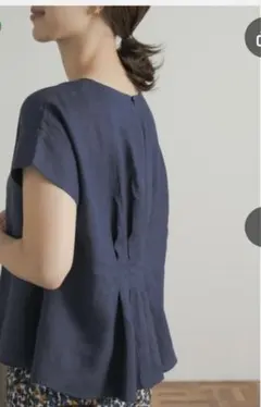 URBAN RESEARCH DOORS 半袖ブラウス ネイビー MEDIUM