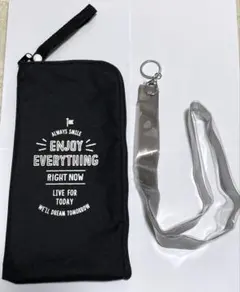 【良品 訳有り2点セット】 3COINS ペンライト・銀テホルダー ブラック