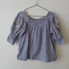 アズノウアスピンキー　ストライプオフショルダーブラウス2way