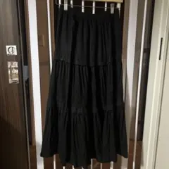 JOURNAL STANDARD relume 刺繍入りブラック ロングスカート