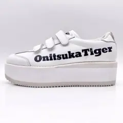 【美品】オニツカタイガー デレゲーション チャンク ホワイト ブラック 厚底