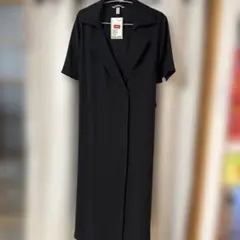 新品　H&M ブラック ワンピース Lサイズ　アウター2way