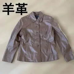 THEORIA ブラウンレザー ジャケット本革羊革　防風　11号　コート　レザーのサムネイル