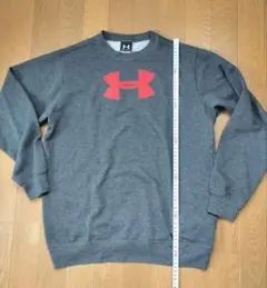 値下げ/美品！アンダーアーマーロゴマークスゥエットトレーナーyxl/微裏起毛