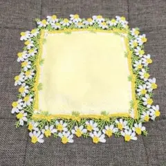 近沢レース店★チャーミングセール限定プチタオルハンカチ*カモミール黃/緑/白