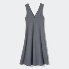 ユニクロUNIQLO ブラッシュドジャージージャンパースカートS