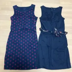 TOMMY HILFIGER ノースリーブワンピース サイズ2 ネイビー