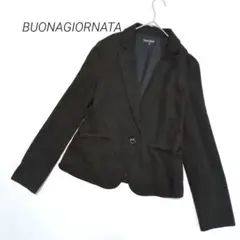 ボナジョルナータ テーラードジャケット ブラック ストレッチ素材 Mサイズ