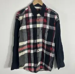 90s vintage Wrangler系 チェックシャツ 黒赤　古着