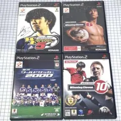 【サッカー 4本セット】 PS2 ウイニングイレブン/ 実況ワールドサッカーなど