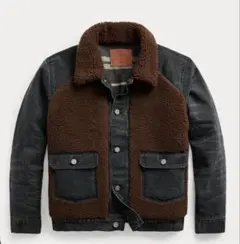 RRL ダブルアールエル デニム グリズリー ボア ジャケット