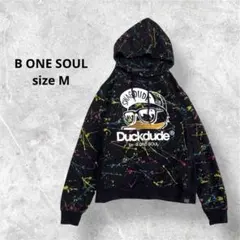 ビーワンソウル パーカー スプラッタープリント 長袖 ユニセックス B196