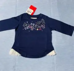 新品 ミキハウス トップス 70 ネイビー