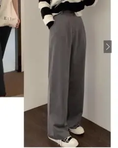 グレー　チャコール　ワイドパンツ Sサイズ