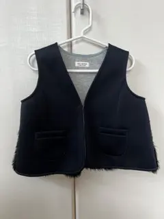 yori pocket ネイビー ノースリーブベスト　サイズM