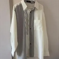 古着　メンズ　長袖シャツ　XL 白