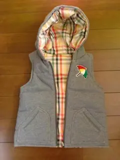 ■110■アーノルドパーマー♪■GY■ダウンベスト♪リバーシブル♪