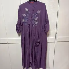パープル刺繍ワンピースのサムネイル