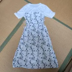 花柄 半袖 ロングワンピース Mサイズ レディース