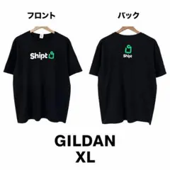 GILDAN Shipt 企業ロゴTシャツ 黒 XL 両面プリント アメカジのサムネイル