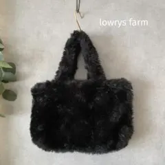 【新品未使用】lowrys farm ファーミニトートバッグ 黒 ふわふわ