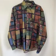 メンズカラー長袖シャツ　古着
