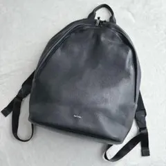 【美品】ポールスミス　レザー　本革　リュック　バックパック　ブラック　ロゴ
