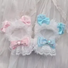 【SALE】5660→4660ピンク×ライトブルー【2体セット】ぬい服【10cm