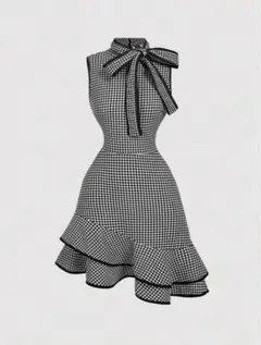 SHIEN MOD ドレス ギンガムチェック ノースリーブミニワンピース