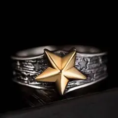 【翌日発送】シルバーリング　ヴィンテージリング　 星デザイン　メキシカンリング