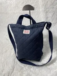 ROOTOTE デニム風　キルティング 2WAY ショルダーバッグ ネイビーのサムネイル